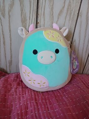 Squishmallows Cornelius the Cow Pastel Easter Spring Plush Toy